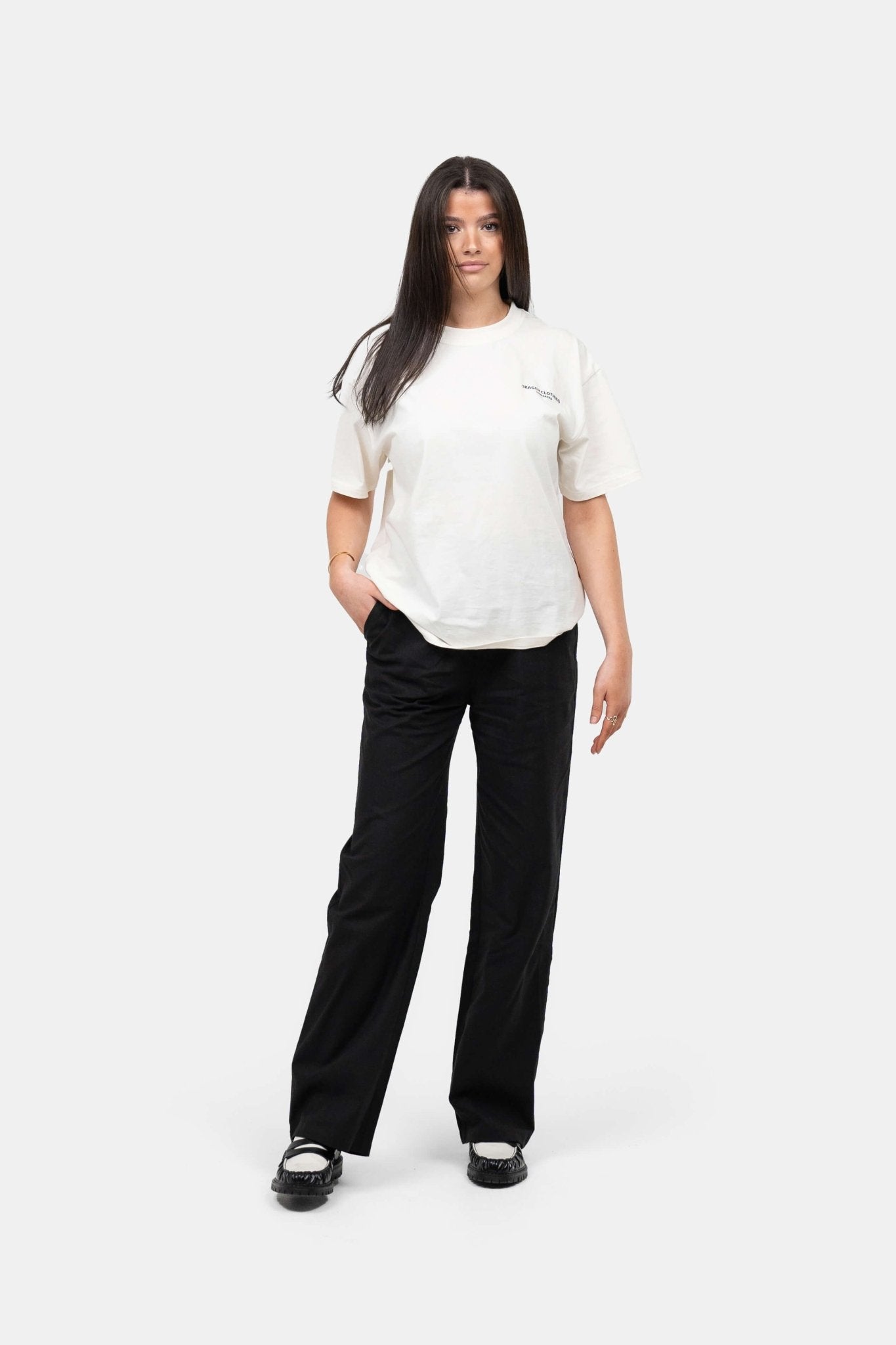 Heavyweight Hørbukser Højtaljede Sort | Skagen-clothing.dk